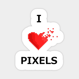 I LOVE PIXELS (8-bit heart) Sticker